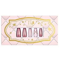 Coffin Collection | 28 Faux Nails & Specialized Nail Glue | Quick Drying Professional Salon Quality Glue On Fake Nail Kit | Faux Nails for Women, False Nails for Kids (Legally Blonde)