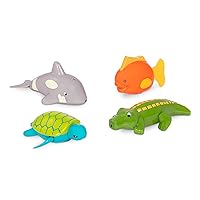 Battat – Paddling Bath Toys – 4-Pack Tub Animals – Floating Toys For Bathtime – Water & Beach Toys – 2 Years + – Wind-Up Tubbies - Turtle, Fish, Crocodile, Whale