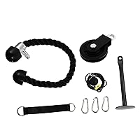 BESTOYARD 1 Set Fitness Equipment Accessories Tricep Pulley Machine Down Bar Cable Pulley Tricep Pulley Handle Stainless Steel Cable Pulley Cable Machine Training Rope Household Nylon