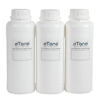 eTone 3X 500ml Darkroom Chemical Storage Bottles with Caps Film Photo Developing Processing Equipment(white)