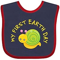 inktastic My First Earth Day with Cute Snail Baby Bib