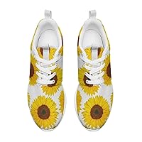 Sunflower Flower Running Shoes Women Sneakers Walking Gym Lightweight Athletic Comfortable Casual Fashion Shoes