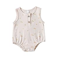 Infant Boys Girls Sleeveless Floral Prints Romper Newborn Bodysuits Clothes Baby Western Outfit