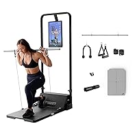 Smart Home Gym System, Multifunctional Smith Machine Home Gym Power Cage, Portable Cable Machine for Home Workout, Full Body Strength Training Fitness Exercise Machine