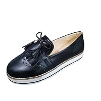 Shoes Loafers for Women Classic Leather Loafers Casual Slip-On Boat Shoes Comfort Walking Moccasins Soft Sole Shoes