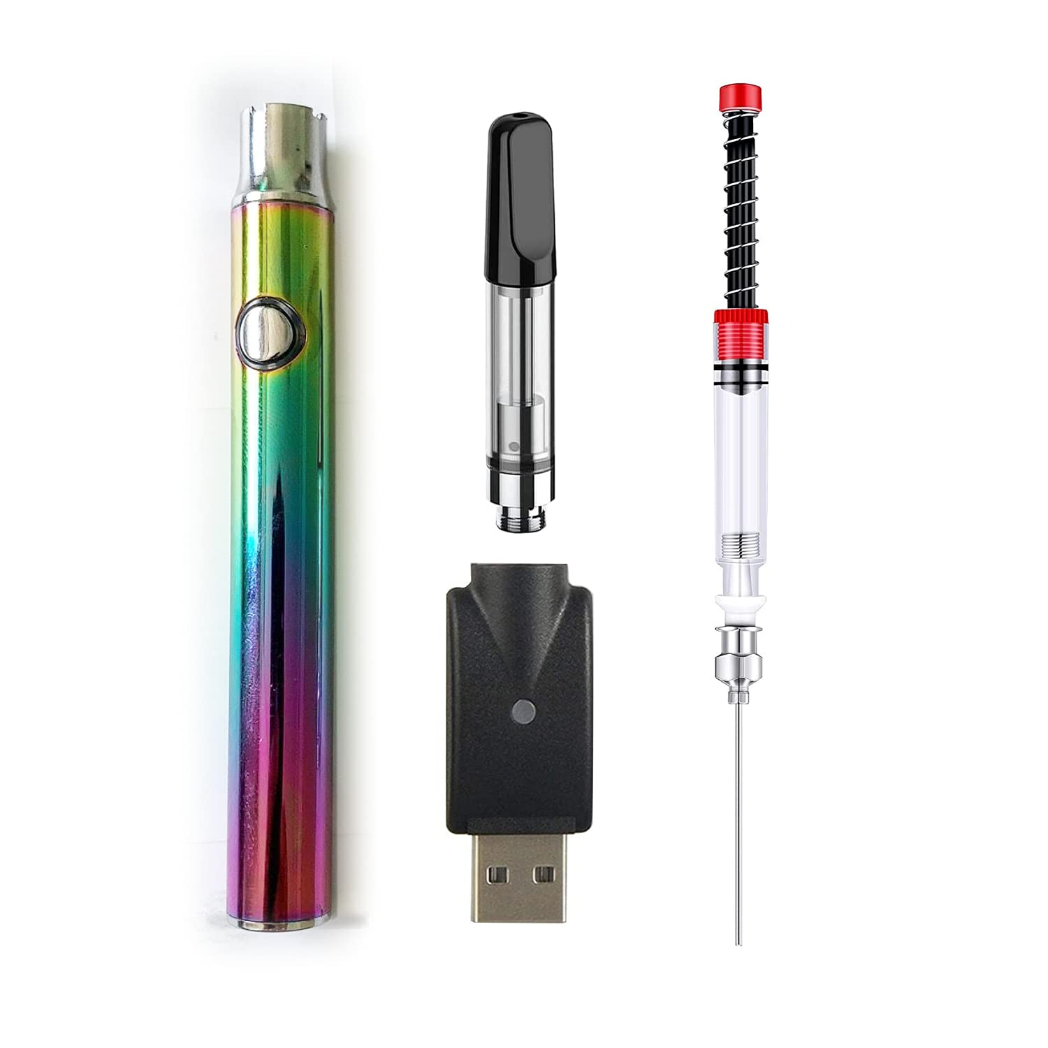 Easy-to-use portable Dab travel pen 4-piece set Multifunction Voltage Variable Heating Instrument (Colorful)