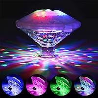 Swimming Pool Lights, (7 Lighting Modes) Colorful Bathtub Lights for Disco Pool or Hot Tub, Floating Pool Lights, Pool Accessories Pond Decor (Pool Lights Red) (7 Color)