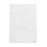 russell+hazel Desktop Daily Pad, Office Supplies, Daily Undated Planner, 7'' x 10'', 80 Sheets, White (62863)