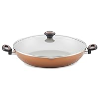 Farberware Dishwasher Safe High Performance Nonstick Dish/Casserole Pan/One Pot with Lid, 5.25 Quart, Copper Brown
