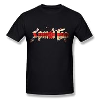 Short Sleeve Men's Spinal Tap Band UK Flag Logo T-Shirts Black