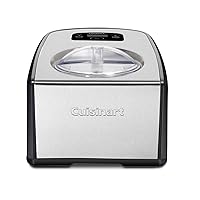 ICE-100 1.5-Quart Ice Cream and Gelato Maker, Fully Automatic with a Commercial Quality Compressor and 2-Paddles, 10-Minute Keep Cool Feature, Black and Stainless Steel