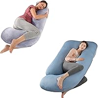 BATTOP Full Body Pregnancy Pillow for Sleeping,with Removable Washable Cover,Support for Back,HIPS,Legs,Belly