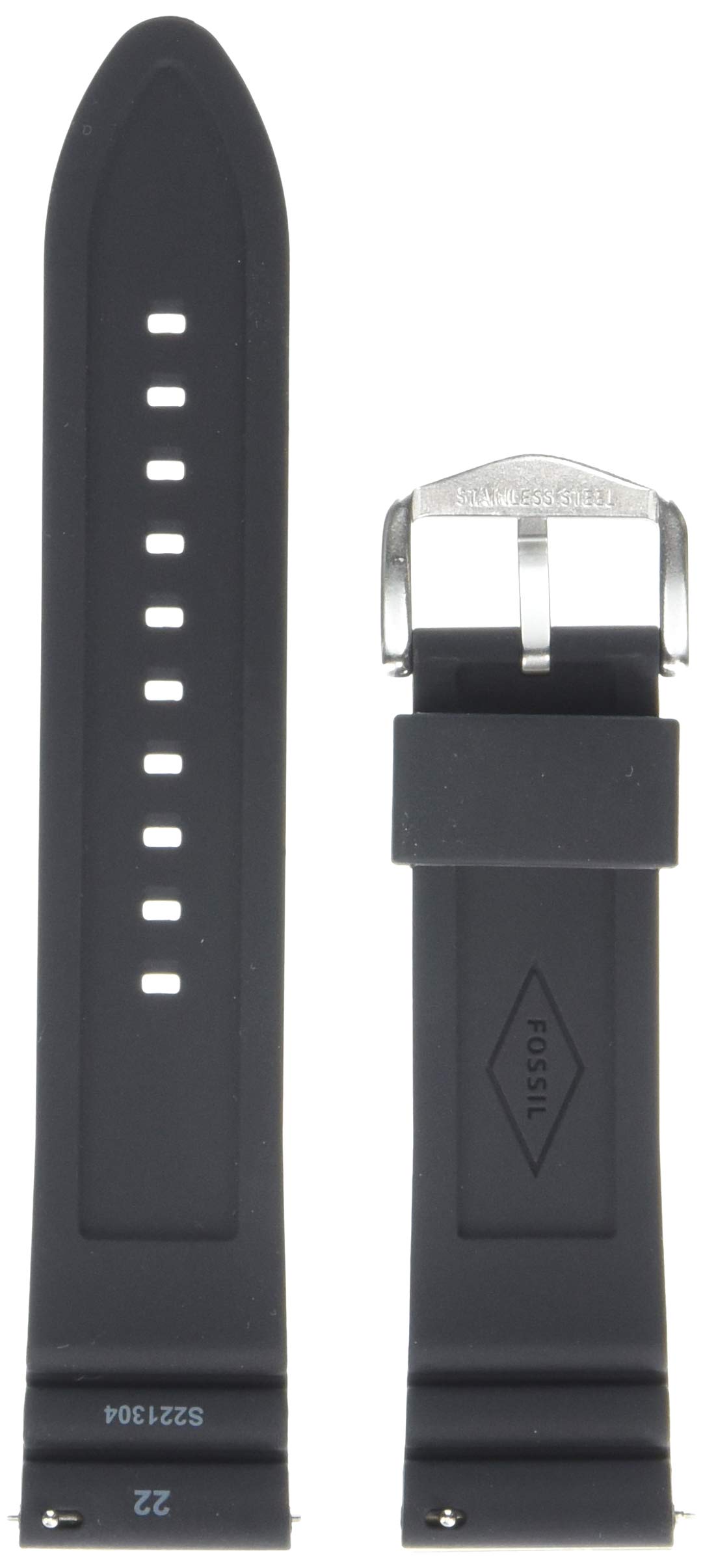 Fossil Silicone and Stainless Steel Interchangeable Watch Band Strap