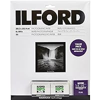 Ilford Multigrade V RC Deluxe Pearl Surface Black & White Photo Paper and 2x HP5 Plus 35mm Film Roll Value Pack, 190gsm, 8x10
