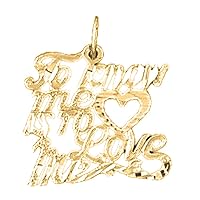 18K Yellow Gold To Know Me Is To Love Me Saying Pendant, Made in USA
