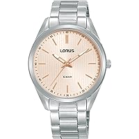 Lorus Woman Womens Analogue Quartz Watch with Stainless Steel Bracelet RG213WX9, Silver, Bracelet