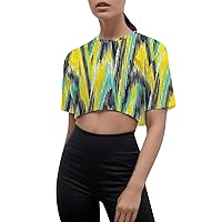 XJYIOEWT Womens Long Sleeve Tops for Wedding Ladies Floral Print Cropped Hottie T Shirt Cropped Cropped Round Neck T Sh
