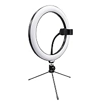 Supersonic SC-1630RGB PRO Live Stream LED Selfie RGB Ring Light with Floor Stand (10-Inch, 150 LEDs)