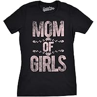 Womens Mom of Girls Funny Proud Mothers Day Daughter Love Tee Funny Womens T Shirts Mother's Day T Shirt for Women Funny Daughter T Shirt Women's Novelty T Black - 3XL