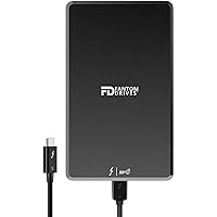 Fantom Drives 4TB External SSD, 3D NAND Portable Solid State Drive, Thunderbolt 3 & 4 USB 3.2 Type-C, Fast & Reliable up to 3000MB/s, SSD Storage Drive, TB3X-3000N4TB