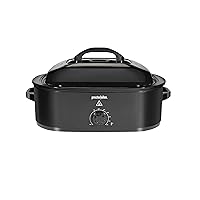 Proctor Silex 24-Pound Electric Roaster Oven with Variable Temperature Control, Self-Basting Lid & Removable Pan, 18 Quart, Black (32211)