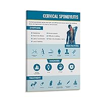 LCWAMSNB Popular Science Poster on Prevention And Treatment of Cervical Spondylosis (3) Wall Poster Art Canvas Printing Gift Office Bedroom Aesthetic Poster 08x12inch(20x30cm) Frame-style