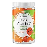 Swanson Kids Vitamin C Gummies - 60 Orange-Flavored Gummies - Immune Support for Children