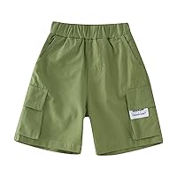4t Boy Shorts Set Toddler Children Summer Boys Solid Color Pocket for Boys Shorts Toddler Summer Clothes for Boys