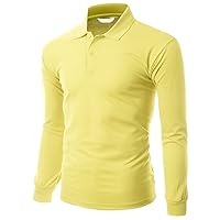 Mens Comfortable Fabric Luxusious Basic PK Long Sleeve T-Shirt