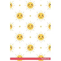 Notebook: Sun Notebook Journal For Teens and Adults | 120 Pages | Grey Lines | Glossy Cover | 6 x 9 In