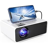 Mini Projector, SMONET 1080P Movie Projector 4K 7500L Home Projector Video TV Projector Portable Mini Projector Outdoor Indoor Wall Compatible with TV Stick Laptops PC PS5 HDMI USB