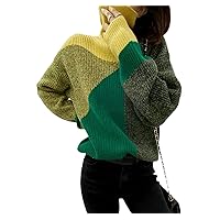 Fashion Women Autumn Winter Turtleneck Sweater Loose Long Sleeve Knitted Sweater Pullover Tops
