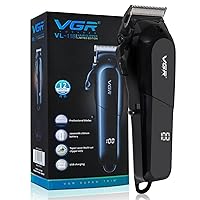 VL-118 Professional Corded & Cordless Hair Clippers for Men, Trimmer for Men with LED Display 6 Length Settings | 200 min Runtime (Black)