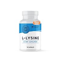 L-Lysine 500MG Capsules, Trial Size - 90 Servings – Essential Amino Acid – Supports Immune System, Healthy Skin, Muscles, Bone & Tissue – Vegetarian, Non-GMO, No Gluten, Kosher (90 Count)