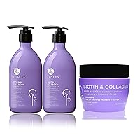 Luseta Biotin Shampoo and Conditioner and Hair Mask for Thinning and Thickening Hair