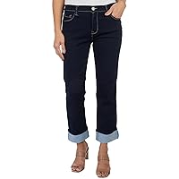 Angels Forever Young Women's Forever Deep Roll Cuff Ankle High-Rise Jeans