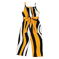 Toddler Girls Summer Sleeveless Jumpsuit Striped Print Outwear For Girls Clothes Fashion Fall Baby Girl