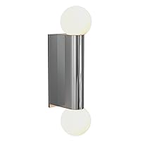 Astro Ortona Twin Dimmable Bathroom Wall Light (Polished Chrome) - Damp Rated - G9 Lamp, Designed in Britain - 1459004-3 Years Guarantee