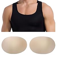 YiZYiF 1 Pair Mens Chest Muscle Push-up Pads Adhesive Invisible Reusable Soft Fake Chest Muscle Enhancers