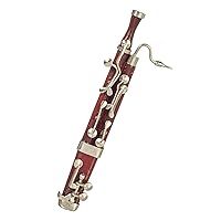 Dollhouse Bassoon Red & Silver Miniature Music Room School Instrument 1:12