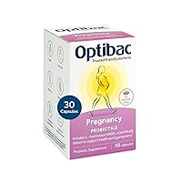 Optibac Probiotics Pregnancy - Vegan Probiotic for Pregnant & Breastfeeding Women to Support Gut, Immune & Vaginal Health, 12 Billion CFU & Prebiotic - 30 Capsules