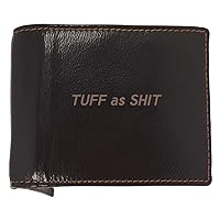 Tuff As Shit - Soft Cowhide Genuine Engraved Bifold Leather Wallet