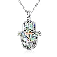 VONALA Sterling Silver Cross Evil Eye Hebrew Chai Moon Sun Claddagh Anchor Compass Stethoscope Tennis Racket Ballerina Mother Pendant Necklaces Jewellery Gifts for Women Girls
