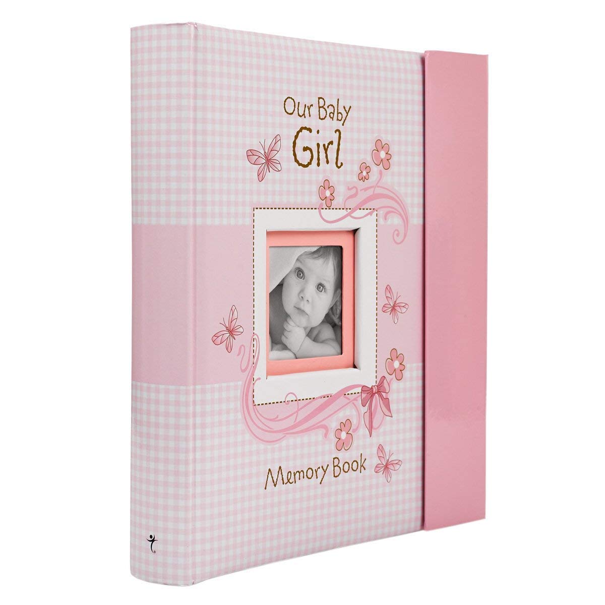 Christian Art Gifts Girl Baby Book of Memories Pink Keepsake Photo Album | Our Baby Girl Memory Book | Baby Book with Bible Verses, The First Year