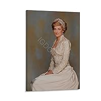 Diana, Princess of Wales Portrait Art Poster (7) Canvas Poster Wall Art Decor Print Picture Paintings for Living Room Bedroom Decoration Frame-style 08x12inch(20x30cm)