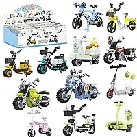 Girls Building Set, 6PCS Mini Vehicles Building Blocks Toy for Kids Age 6+, STEM Motorbike Building Blocks Toy, Classroom Prizes, Birthday Gifts for Boys and Girls 661 Pieces
