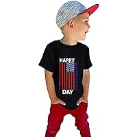 Long Sleeve Tee Shirts Youth Summer Toddler Boys Girls Short Sleeve Independence Day Letter Boys Long Sleeves Tee