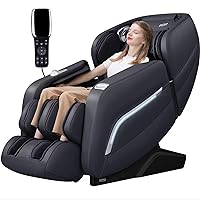 iRest Massage Chair, Full Body Zero Gravity Recliner with AI Voice Control, SL Track, Bluetooth, Yoga Stretching, Foot Rollers, Airbags, Heating (Black)