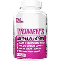 Evlution Nutrition Women's Multivitamin - Full Spectrum Vitamins & Minerals, Immune Health, Vitamin C & D, Iron, Zinc, Antioxidants & Bioflavonoids, Skin, Hair, Bone, Eye Health, 120 Tablets, 60 Days