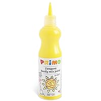 PRIMO Tempera Paint Bottle, 50ml, Primary Yellow, Non-Toxic, Ergonomic, For Young Artists